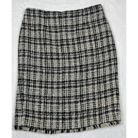 Calvin Klein Tweed Skirt Pencil Straight Multicolor Size 2 - Picture 1 of 8